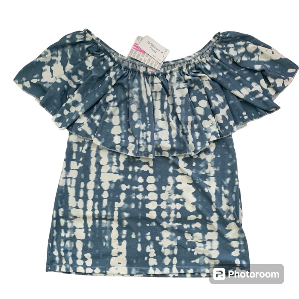 LulaRoe Alana Flounce Top Tie Dye - size Medium